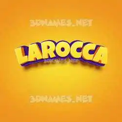 larocca in Orange Toon style - 3D name wallpaper