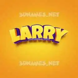 larry in Orange Toon style - 3D name wallpaper