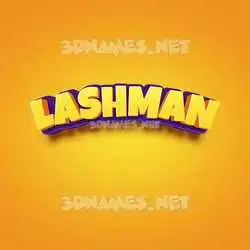 lashman in Orange Toon style - 3D name wallpaper