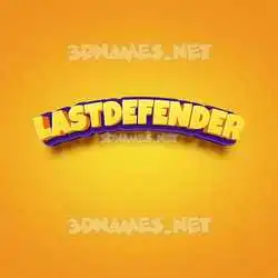 lastdefender in Orange Toon style - 3D name wallpaper