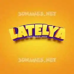 latelya in Orange Toon style - 3D name wallpaper