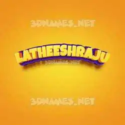 latheeshraju in Orange Toon style - 3D name wallpaper