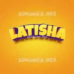 latisha in Orange Toon style - 3D name wallpaper