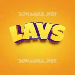 lavs in Orange Toon style - 3D name wallpaper
