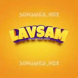 lavsam in Orange Toon style - 3D name wallpaper