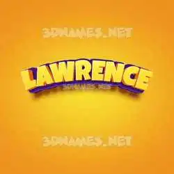 lawrence in Orange Toon style - 3D name wallpaper