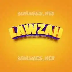 lawzah in Orange Toon style - 3D name wallpaper
