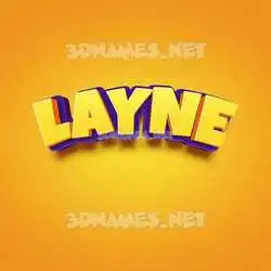 layne in Orange Toon style - 3D name wallpaper