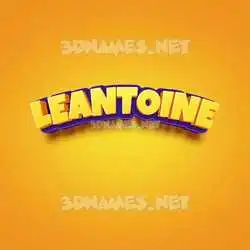 leantoine in Orange Toon style - 3D name wallpaper