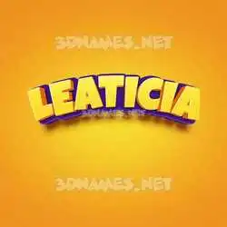 leaticia in Orange Toon style - 3D name wallpaper