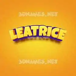 leatrice in Orange Toon style - 3D name wallpaper