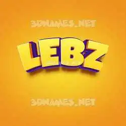 lebz in Orange Toon style - 3D name wallpaper
