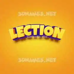 lection in Orange Toon style - 3D name wallpaper