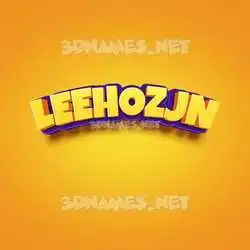 leehozjn in Orange Toon style - 3D name wallpaper