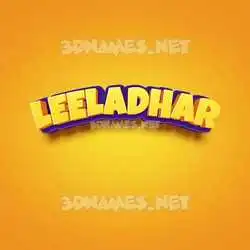 leeladhar in Orange Toon style - 3D name wallpaper