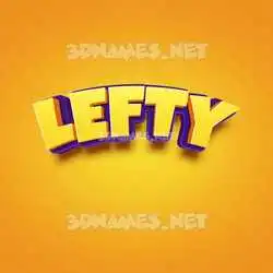 lefty in Orange Toon style - 3D name wallpaper