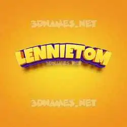 lennietom in Orange Toon style - 3D name wallpaper