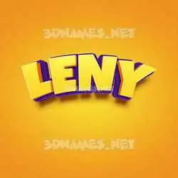 leny in Orange Toon style - 3D name wallpaper