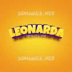 leonarda in Orange Toon style - 3D name wallpaper