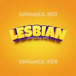 lesbian in Orange Toon style - 3D name wallpaper