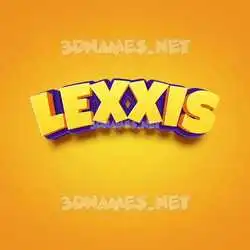 lexxis in Orange Toon style - 3D name wallpaper