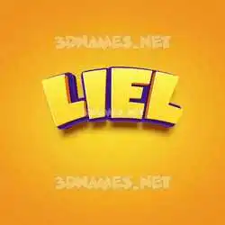 liel in Orange Toon style - 3D name wallpaper