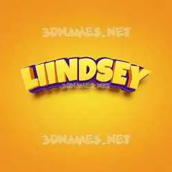 liindsey in Orange Toon style - 3D name wallpaper