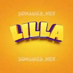 lilla in Orange Toon style - 3D name wallpaper