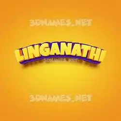 linganathi in Orange Toon style - 3D name wallpaper