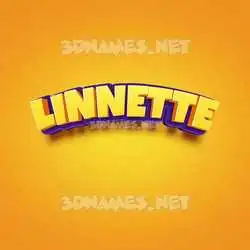linnette in Orange Toon style - 3D name wallpaper