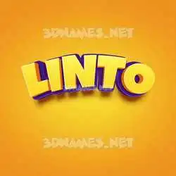 linto in Orange Toon style - 3D name wallpaper