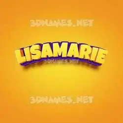 lisamarie in Orange Toon style - 3D name wallpaper