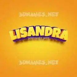 lisandra in Orange Toon style - 3D name wallpaper