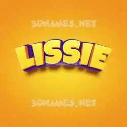 lissie in Orange Toon style - 3D name wallpaper
