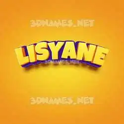lisyane in Orange Toon style - 3D name wallpaper