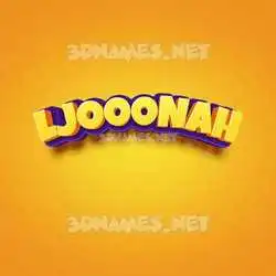 ljooonah in Orange Toon style - 3D name wallpaper