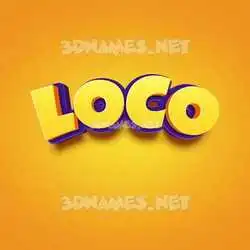 loco in Orange Toon style - 3D name wallpaper