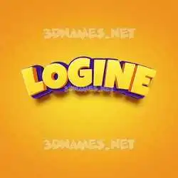 logine in Orange Toon style - 3D name wallpaper