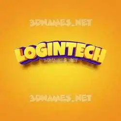 logintech in Orange Toon style - 3D name wallpaper
