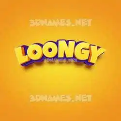 loongy in Orange Toon style - 3D name wallpaper
