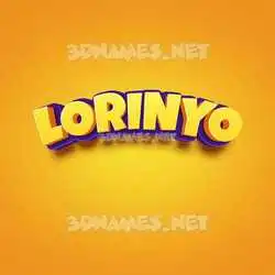 lorinyo in Orange Toon style - 3D name wallpaper
