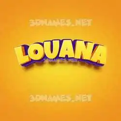 louana in Orange Toon style - 3D name wallpaper