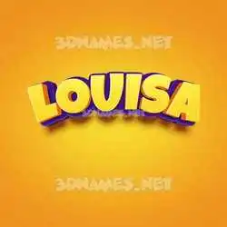 louisa in Orange Toon style - 3D name wallpaper