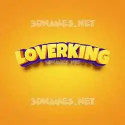loverking in Orange Toon style - 3D name wallpaper