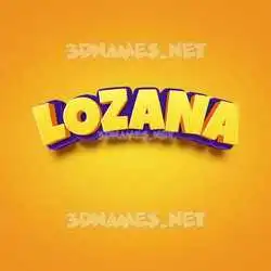 lozana in Orange Toon style - 3D name wallpaper