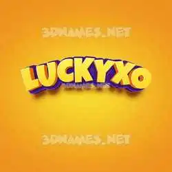 luckyxo in Orange Toon style - 3D name wallpaper