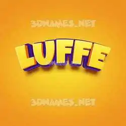 luffe in Orange Toon style - 3D name wallpaper