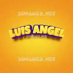 luis angel in Orange Toon style - 3D name wallpaper