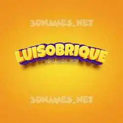 luisobrique in Orange Toon style - 3D name wallpaper