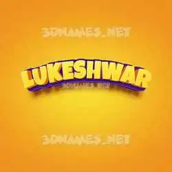 lukeshwar in Orange Toon style - 3D name wallpaper